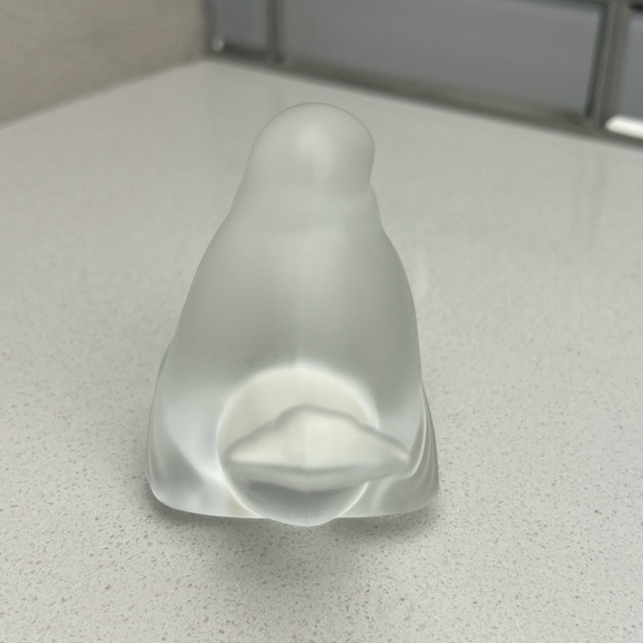 Vintage Fenton Clear Satin Songbird Bird - Picture 3 of 11